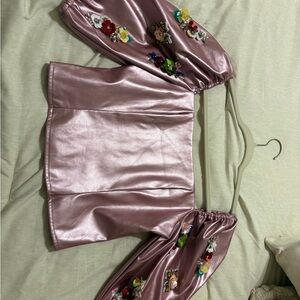 QUEEN OF SPARKLES 3-D Flower Top